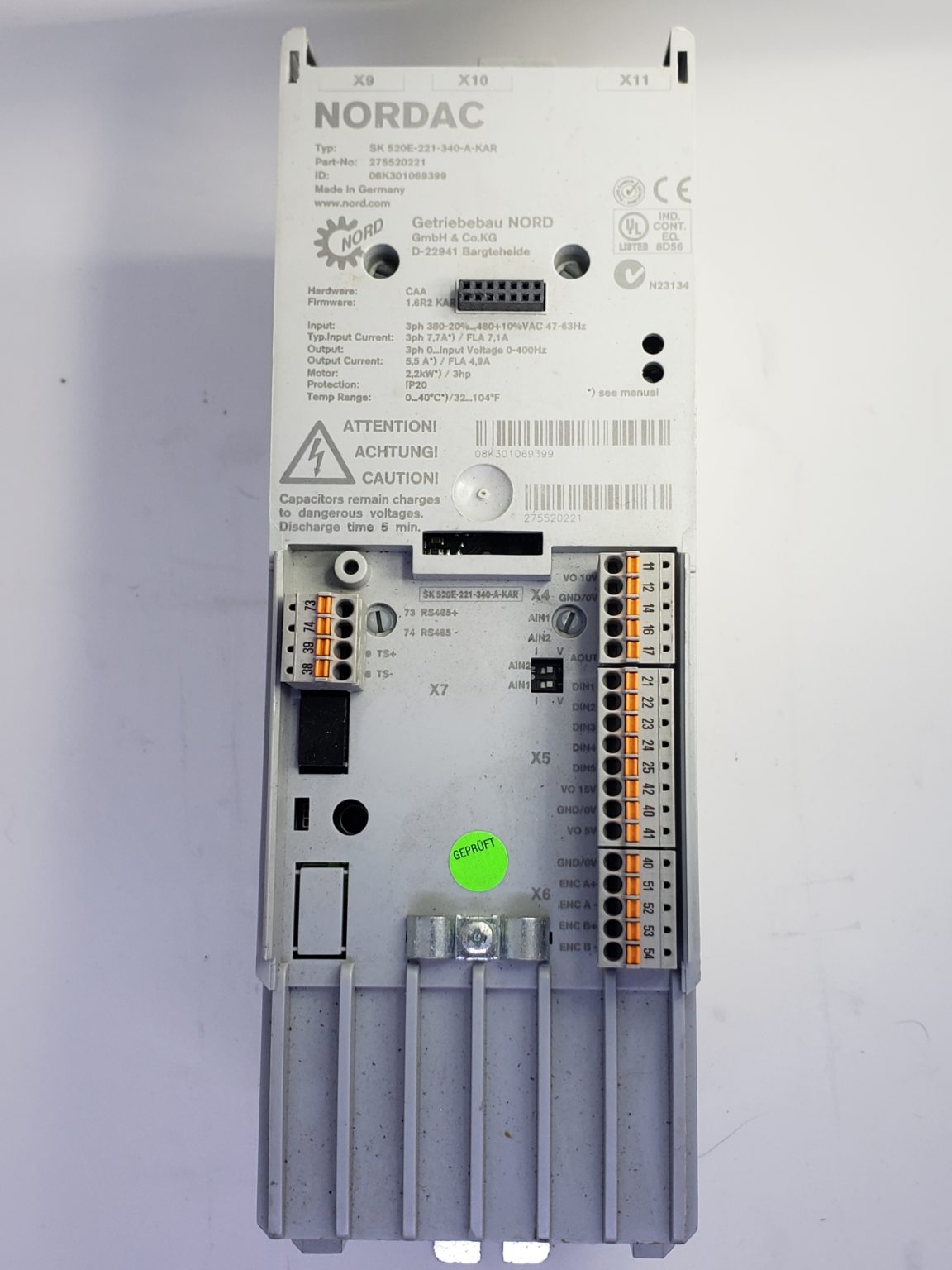 Home / Shuttle Remstar/KardexRemstar / Nordac 520e Frequency drive